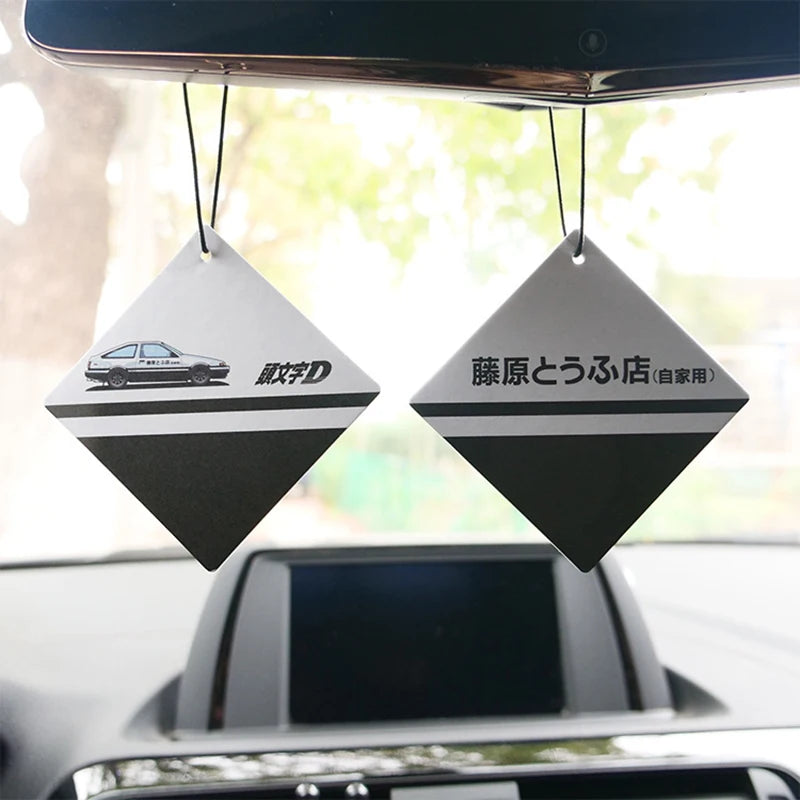 Initial D Air Freshener Car Perfume Natural Smell Hanging Car Rear Vie Diffuser Interior Auto Scent Fragrance JDM Accessories