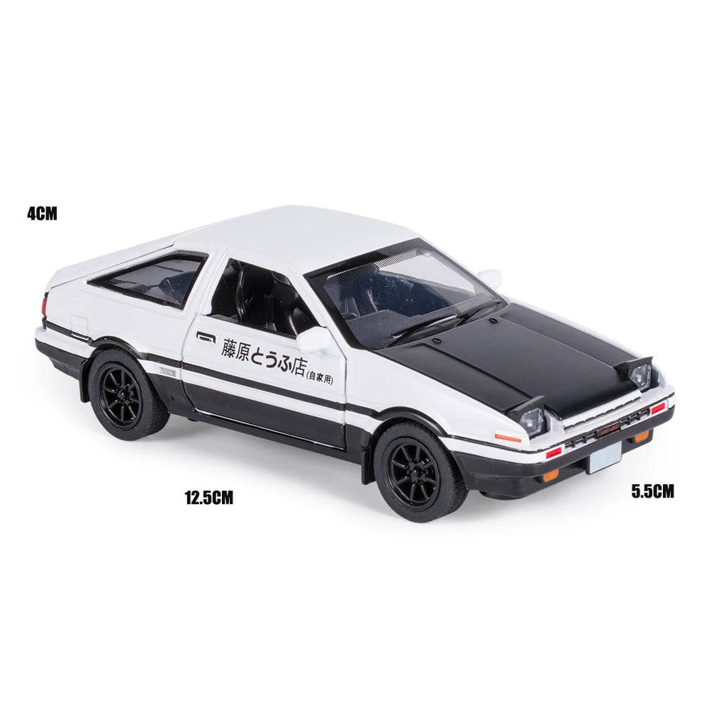 1/36 Initial D AE86 Alloy Car Models Toys Metal Diecast Initial D Exquisite Workmanship Car with Pull Back Toys for Kids Gifts
