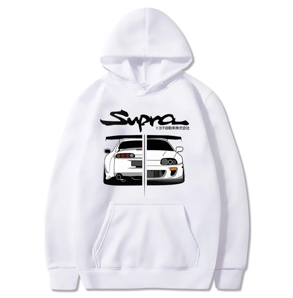Initial D Supra Hoodies for Men and Women, Manga Print Loose Casual Sweatshirt, Long Sleeve, Japanese Style, Spring Autumn S-3Xl