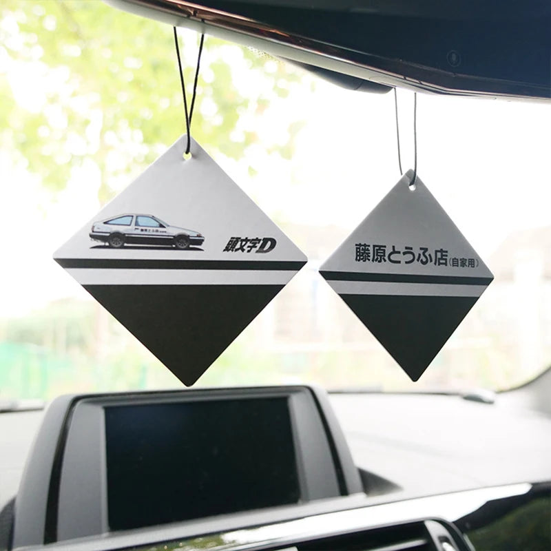 Initial D Air Freshener Car Perfume Natural Smell Hanging Car Rear Vie Diffuser Interior Auto Scent Fragrance JDM Accessories