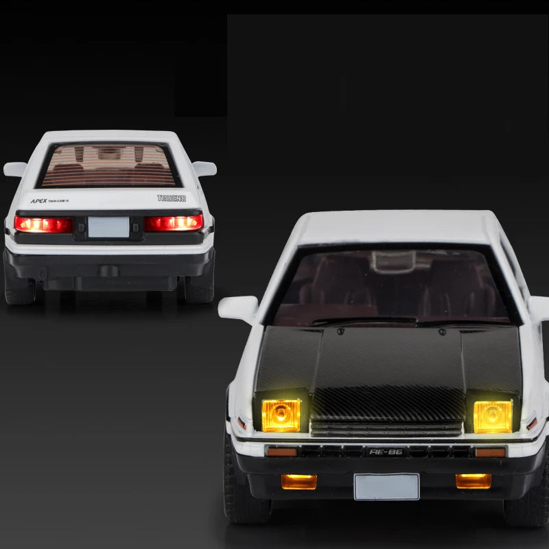 1/36 Initial D AE86 Alloy Car Models Toys Metal Diecast Initial D Exquisite Workmanship Car with Pull Back Toys for Kids Gifts