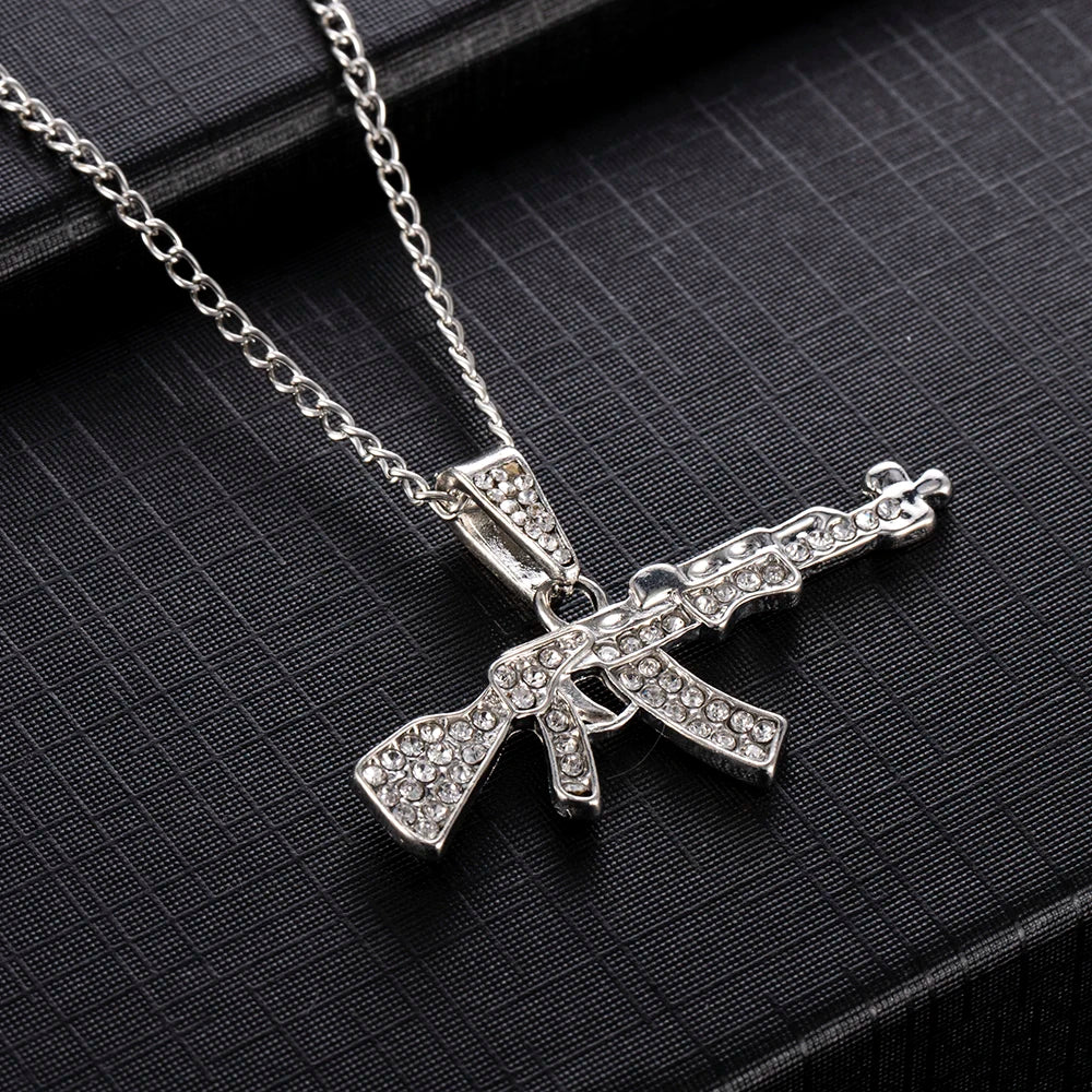 Fast and Furious Movies Actor Dominic Toretto Rhinestone Cross Crystal Pendant Chain Necklace Men Jewelry