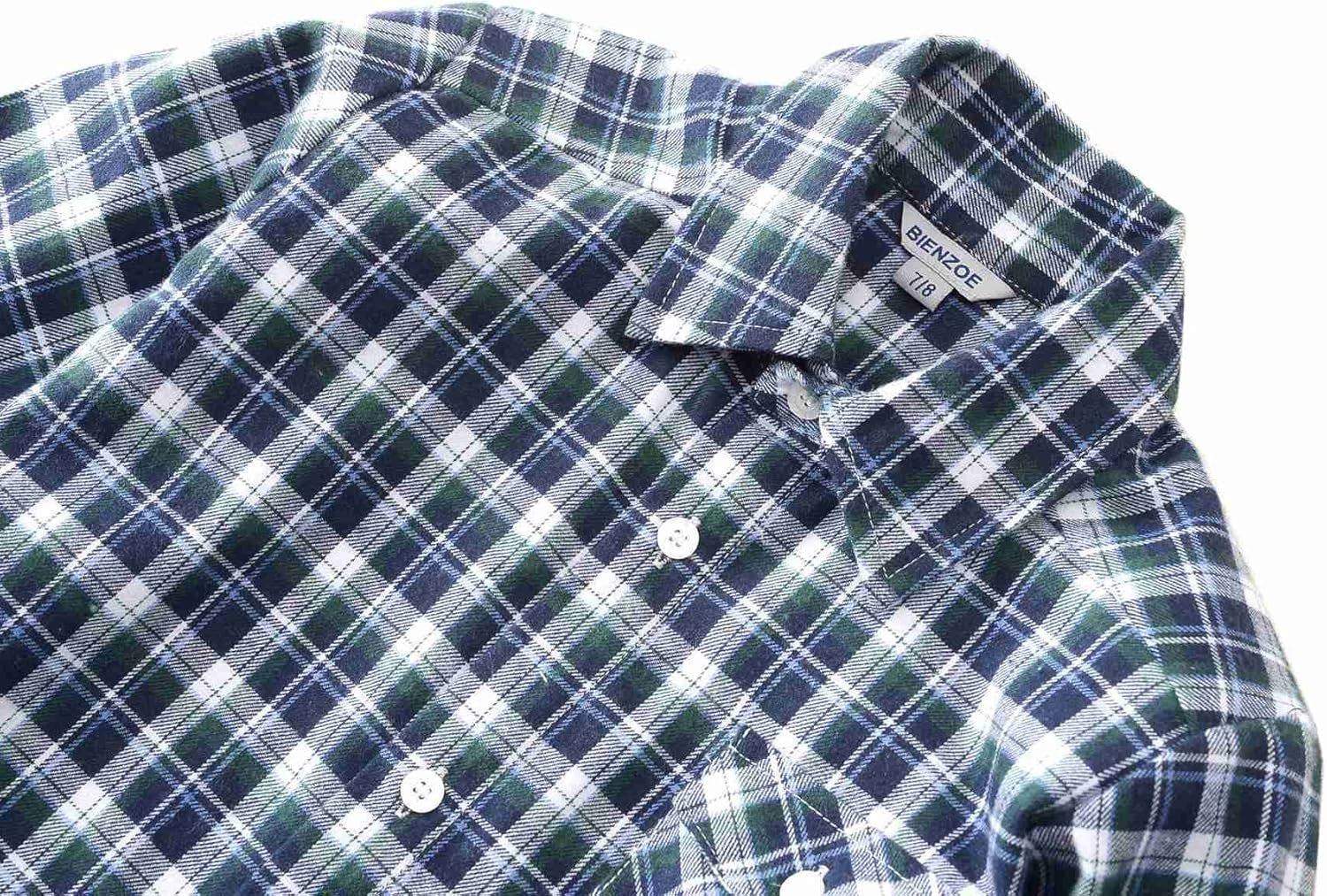 Boys Flannel Shirt for Son: Button down Long Sleeve Casual Plaid Shirts