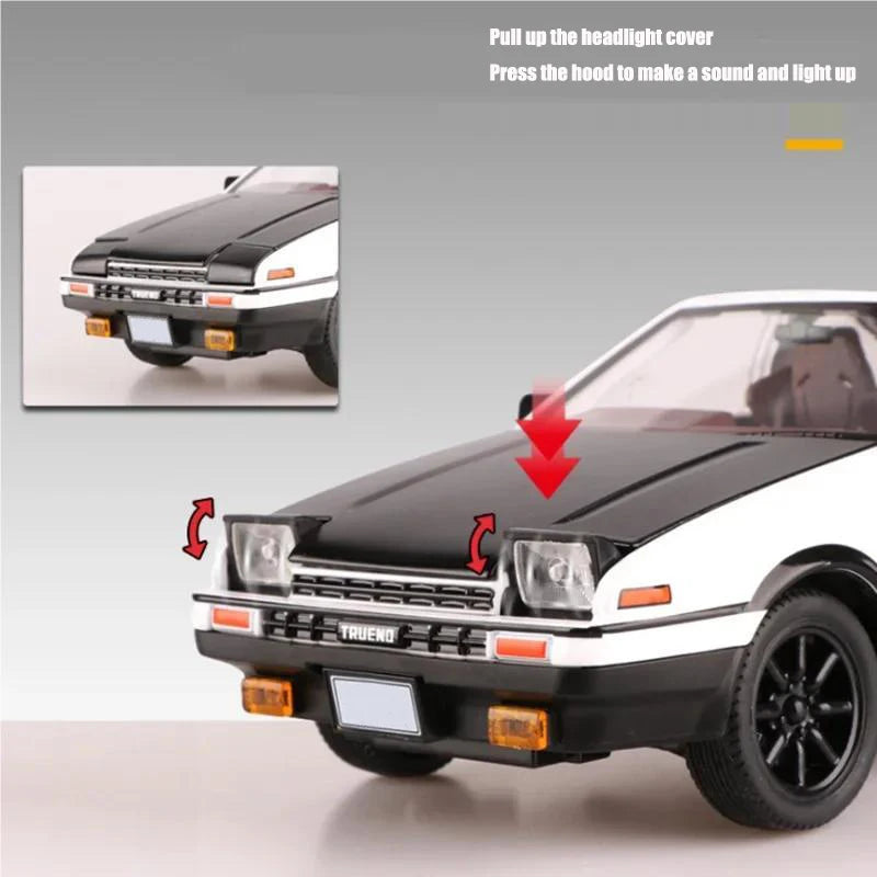 1/36 Initial D AE86 Alloy Car Models Toys Metal Diecast Initial D Exquisite Workmanship Car with Pull Back Toys for Kids Gifts