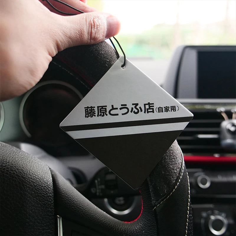 Initial D Air Freshener Car Perfume Natural Smell Hanging Car Rear Vie Diffuser Interior Auto Scent Fragrance JDM Accessories