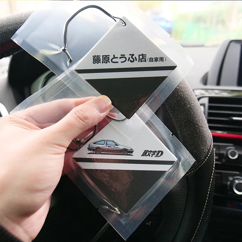Initial D Air Freshener Car Perfume Natural Smell Hanging Car Rear Vie Diffuser Interior Auto Scent Fragrance JDM Accessories