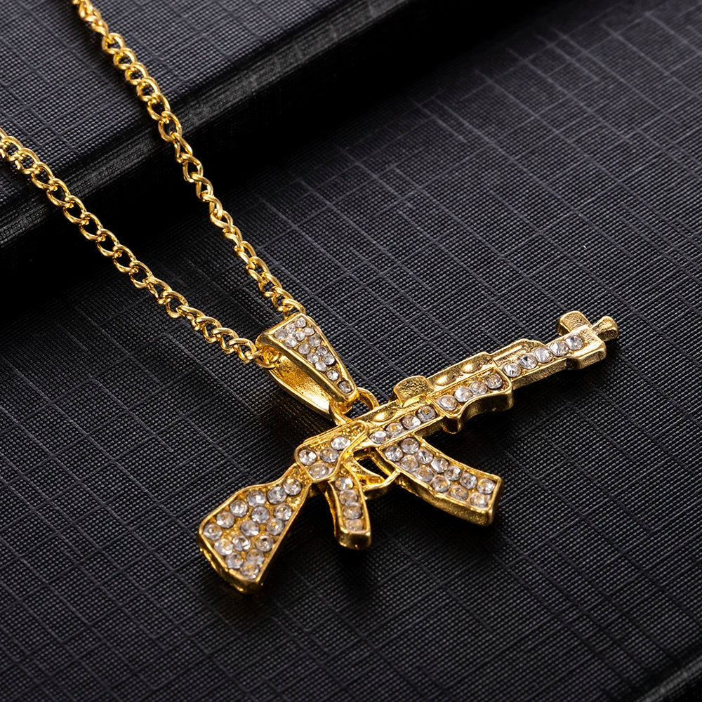 Fast and Furious Movies Actor Dominic Toretto Rhinestone Cross Crystal Pendant Chain Necklace Men Jewelry