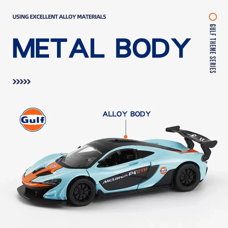 Premium 1:43 Gulf Alloy Car Model - Authentic Replica of Racing Glory, Detailed Craftsmanship, Collectible for Car Enthusiasts &
