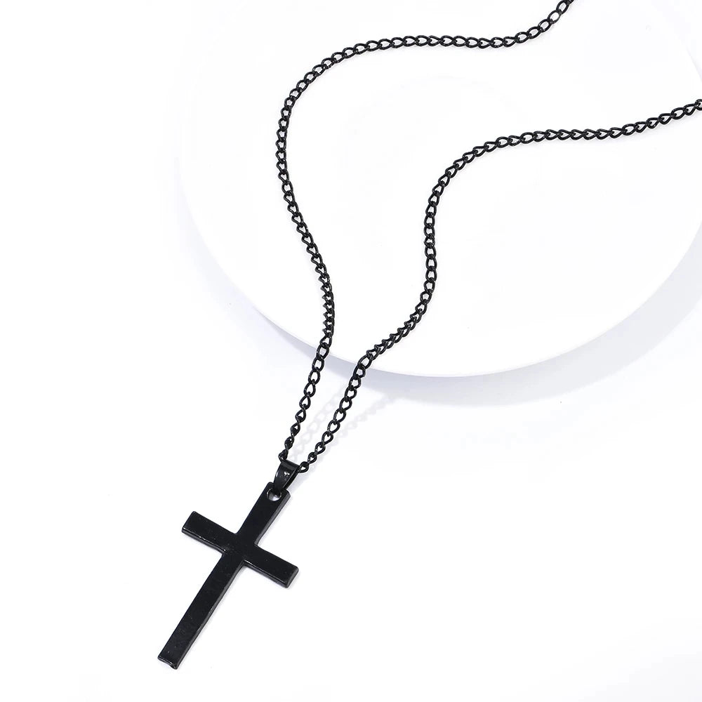 Fast and Furious Movies Actor Dominic Toretto Rhinestone Cross Crystal Pendant Chain Necklace Men Jewelry